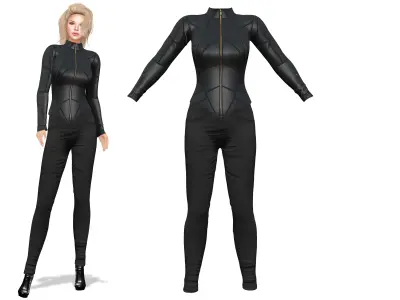 Geometric Patterns Futuristic Outfit Low-poly 3D model