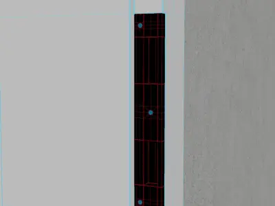 Interior Door Low-poly 3D model 2