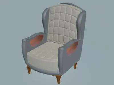 Vintage Saturn Armchair 3D model