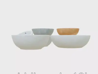 Oval Stone Bathtubs Luxurious Design model pack Low-poly 3D model