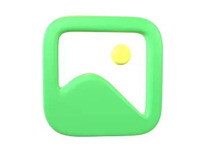 Picture Symbol V1 002 Low-poly 3D model