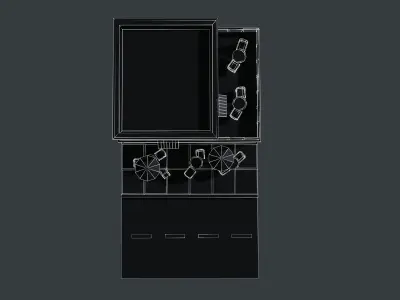 Small coffee house LowPoly Low-poly 3D model