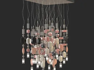 Abstract chandelier 3D model