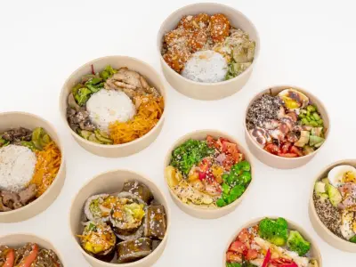 Poke bowl collection 21 items 3D model