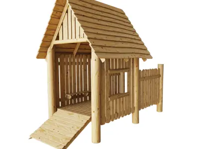 Terrace house 3D model