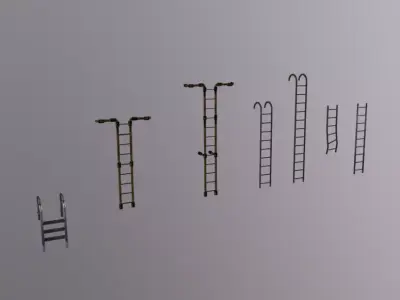 Ladder Pack Low-poly 3D model