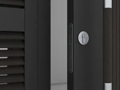 Aluminium door 83 3D model