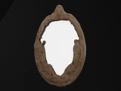 Wall Mirror Low-poly 3D model purchase