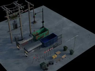 City assets 3D model