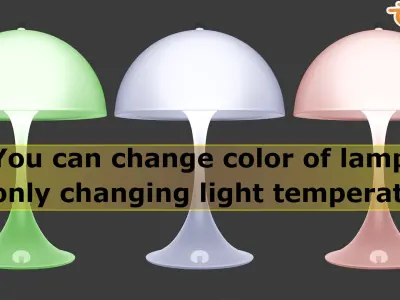 Table Lamp blender Panthella 3D model