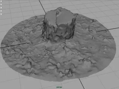 Tree Stump Low-poly 3D model