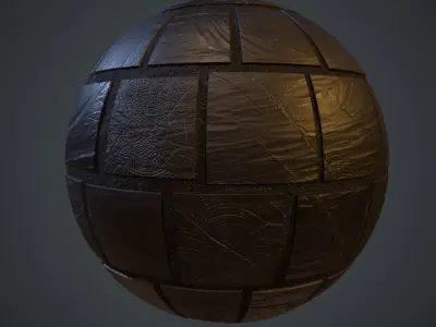 Outdoor Log Floor PBR texture Low-poly 3D model