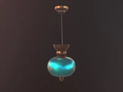 Oriental Middle-Eastern Chandelier  Low-poly 3D model