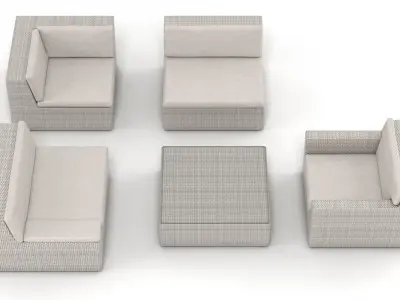 Dedon Lou Set 2 3D model