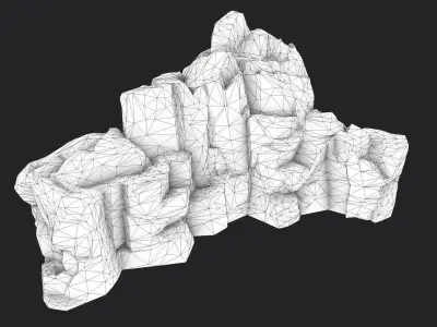 Cliff Rock 010 Low-poly 3D model