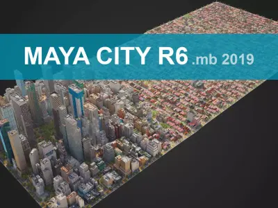 City R6 MAYA Low-poly 3D model