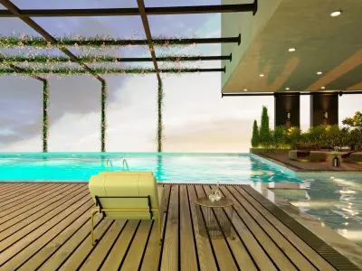swimming pool and spa  3D model