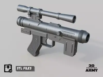 StarWars SE-14R death trooper Blaster for cosplay  3D print model