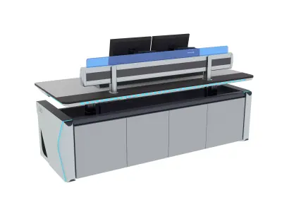 Control Room Desk  04 3D model