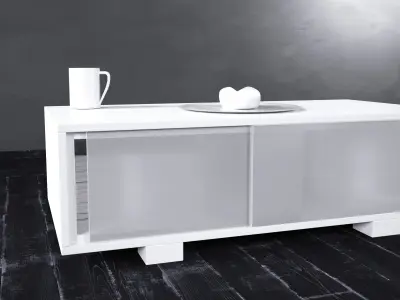 Table - Interior Living Room Furniture 08 Low-poly 3D model