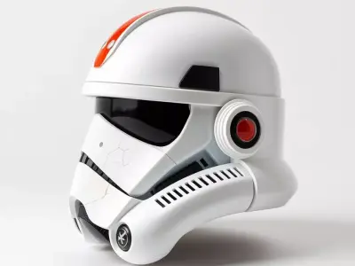 Futuristic White Helmet model pack Low-poly 3D model