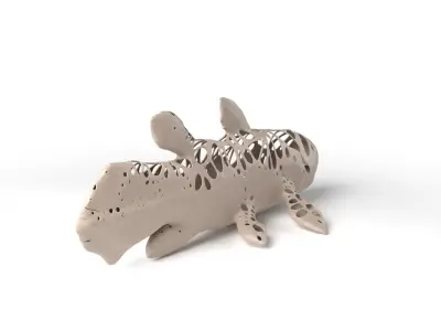 Coelacanth Dust Voronoi Low-poly 3D model