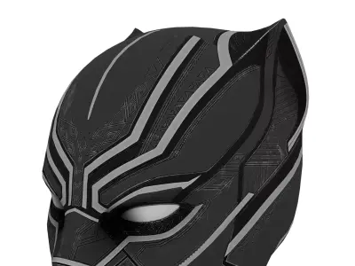 Panther-Themed Mask 3D Model 3D model