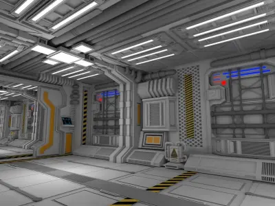 Sci fi interior 3D model 50