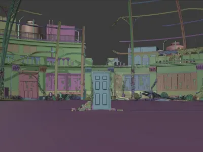 Suzume Scene - Realistic Abandoned Building Project 3D model