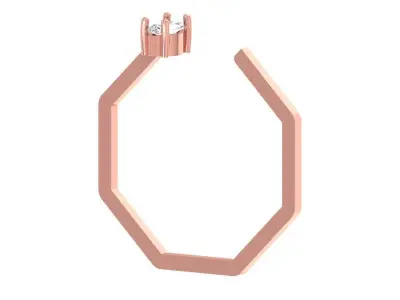 Open End Women Light Weight Band Marquise Stone Ring 3D print model