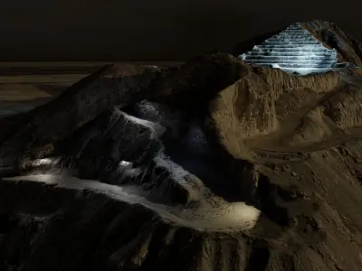 Pyramid Quarry Landscape 3D model