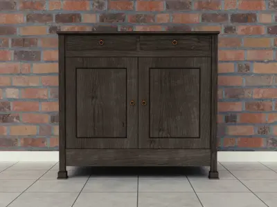 Cabinet shabby chic sideboard Low-poly 3D model