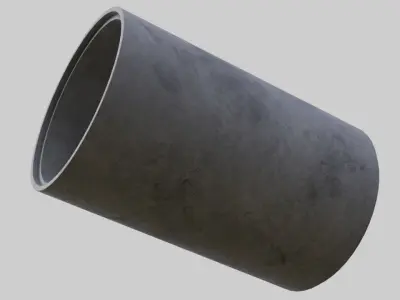 Concrete Pipe 1A Low-poly 3D model