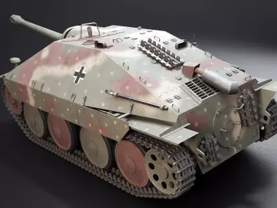 Jagdpanzer 38 Hetzer - WW2 German Tank Destroyer Low-poly 3D model