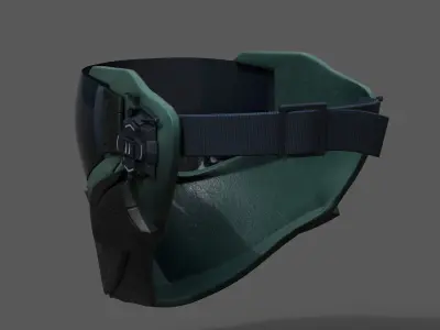 Scifi mask fantasy futuristic technology space millitary combat  Low-poly 3D model