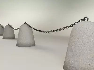 Traffic restriction barrier 3D model