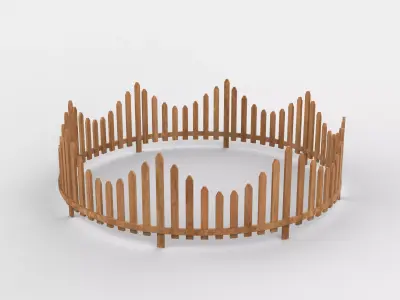 flexible picket fence  3D model