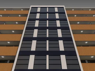 Apartment Building 005 3D model