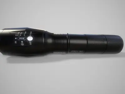 Cree LED Adjustable Torch Low-poly 3D model