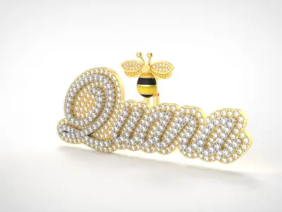 Model 715 Name Quana Necklace Diamond Pendant 3D print model