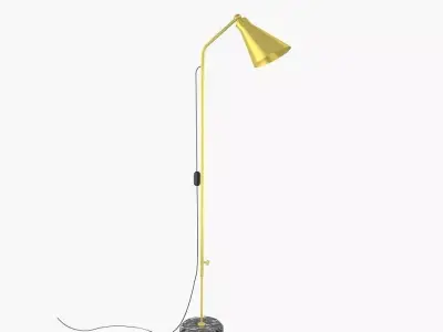 Golden standing Lamp 3D model