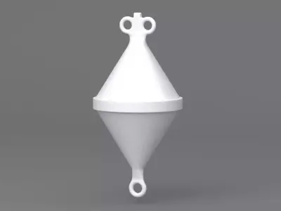Sea Buoy 01 white 3D model