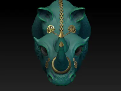 Fantasia Fauna Kifaru Rhinoceros 3D print model