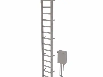 Ladder lowpoly 3d model Low-poly 3D model