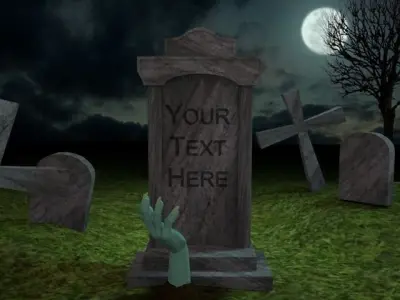 Scary Cemetery Scene 3D model