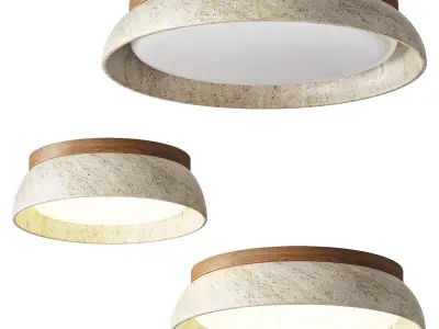 Docos Piedra Travertine Ceiling Light 3D model