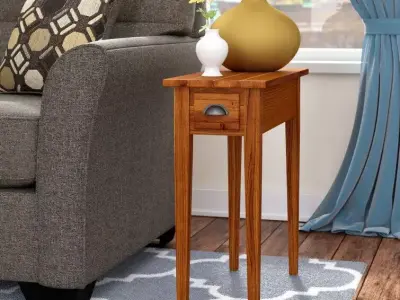 Wilfredo Wood End Table 3D model