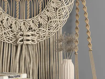 macrame set decor 07 3D model