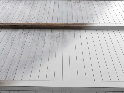 Wooden ceiling with beams 3D model