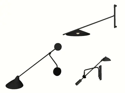 Modern minimalist wall lamp set 3D model